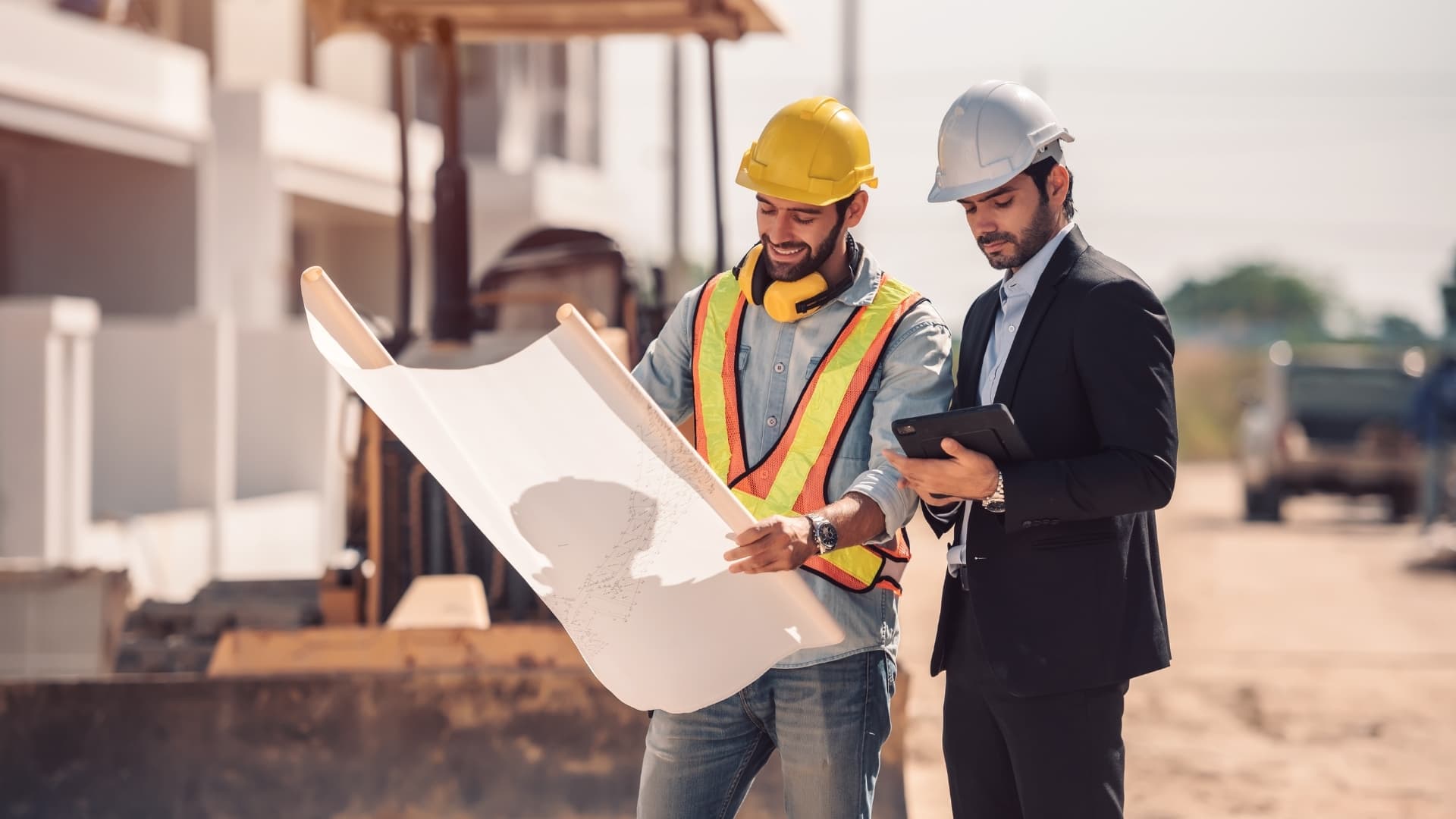 Site contracting works with piping erection